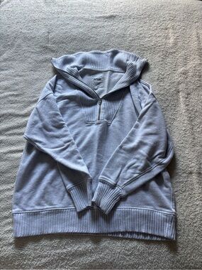 Aerie Grey Quarter-zip Sweatshirt